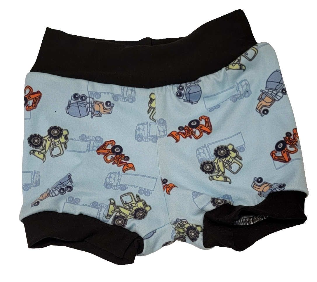 Teal Construction Vehicle Shorts