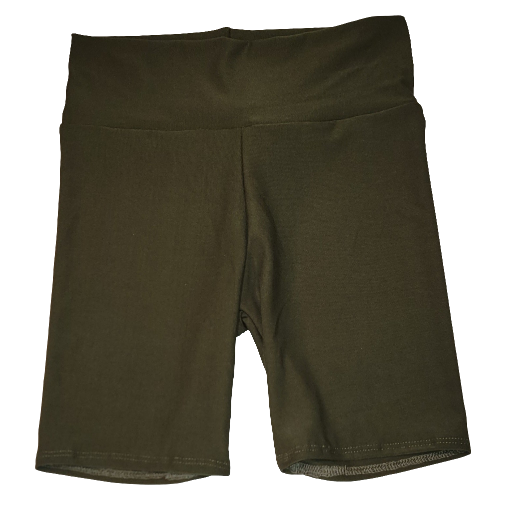 Olive Biker Shorts
