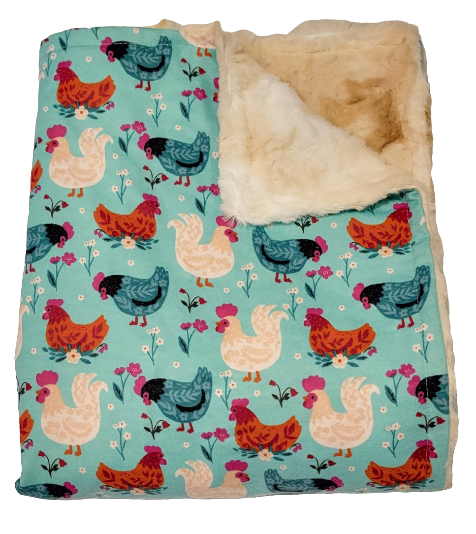 Little Hens Baby Minky Blanket