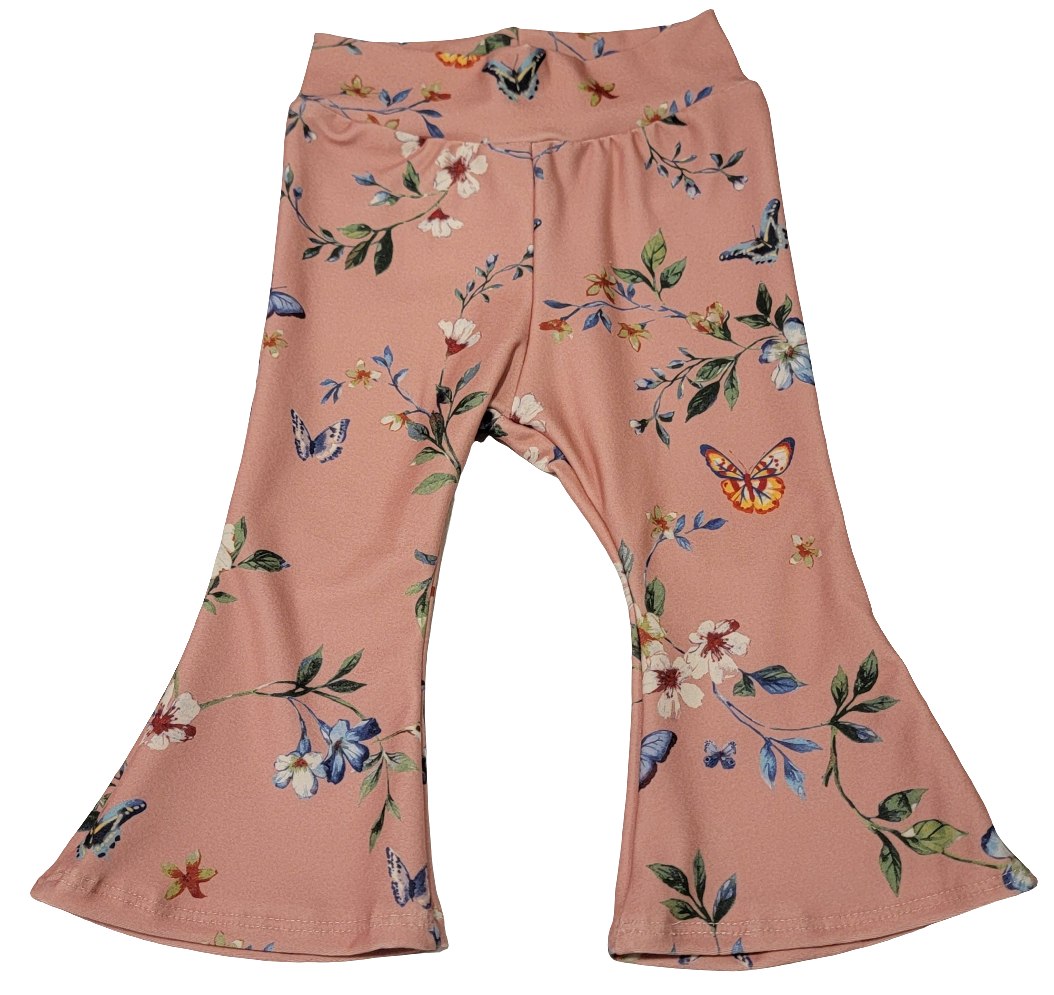 Mauve Butterfly Flare Pants