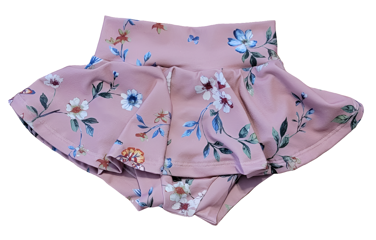 Mauve Butterfly Skirted Bummie