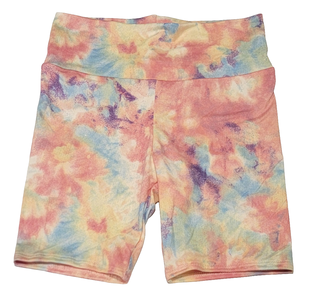 Pastel Tie Dye Biker Shorts