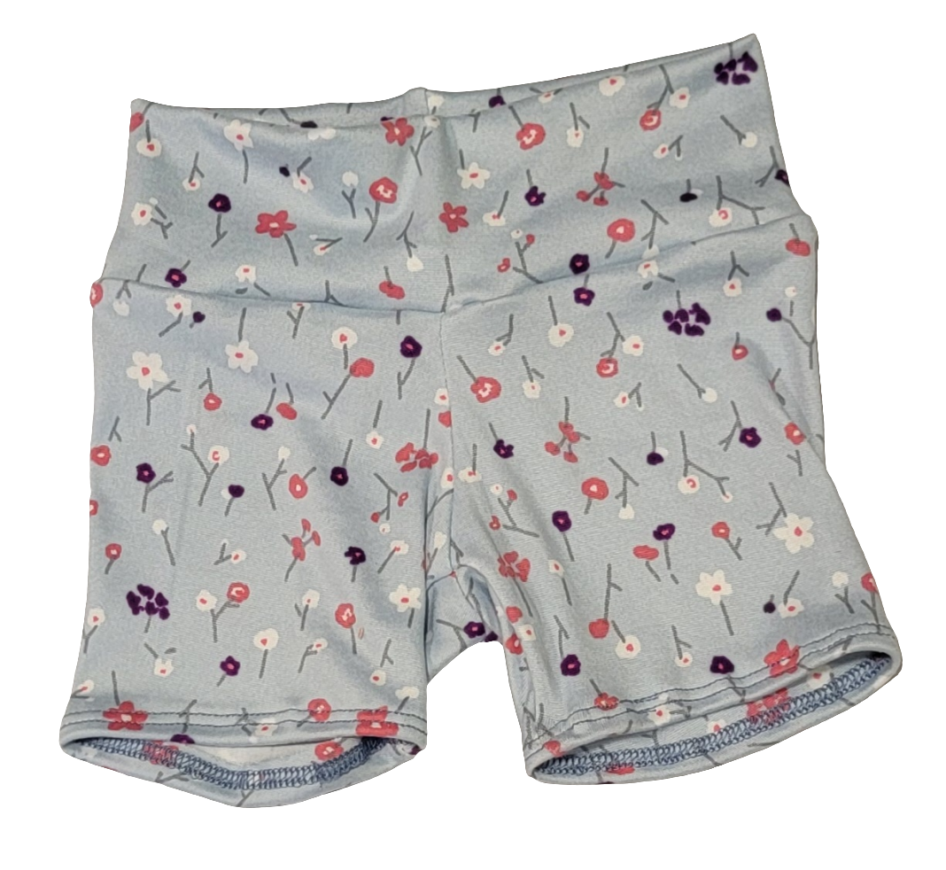 Sky Spring Floral Biker Shorts