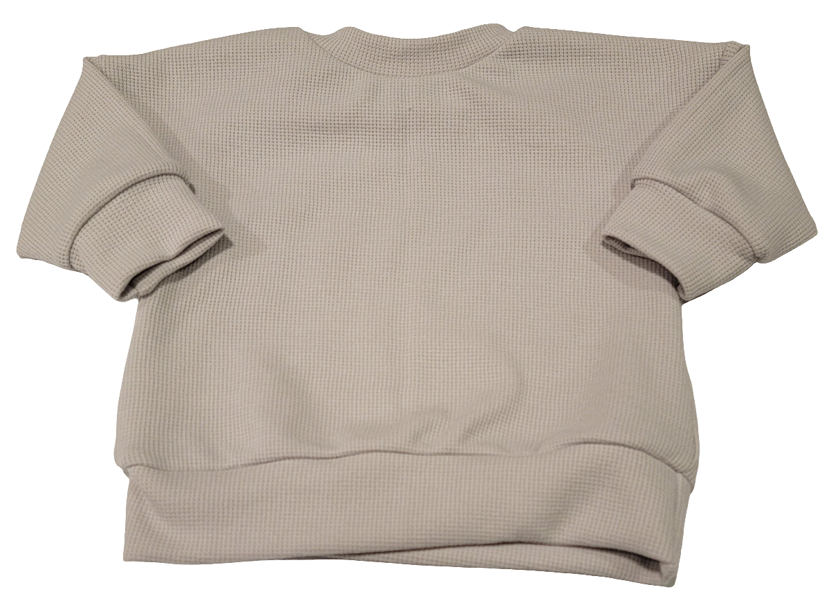 Cement Waffle Knit Sweater