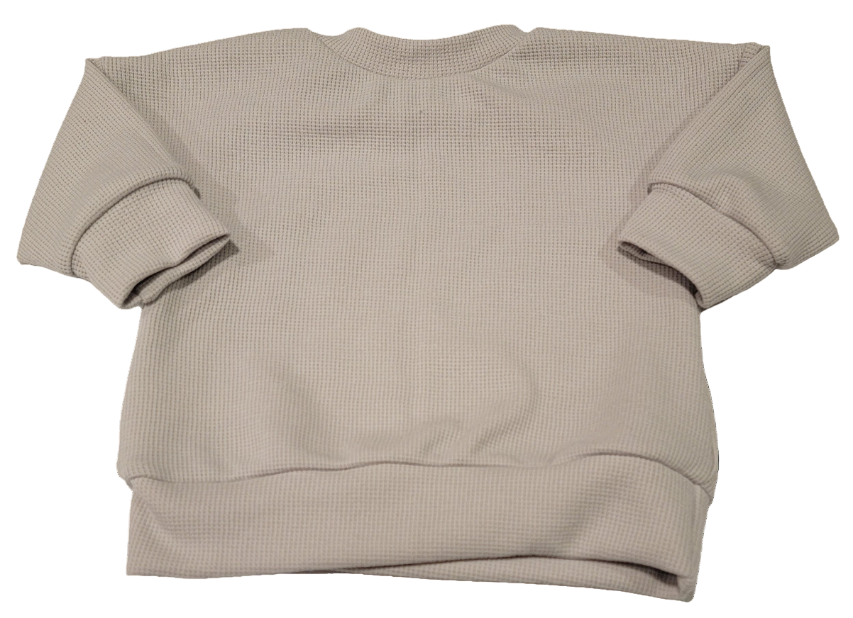 Cement Waffle Knit Sweater