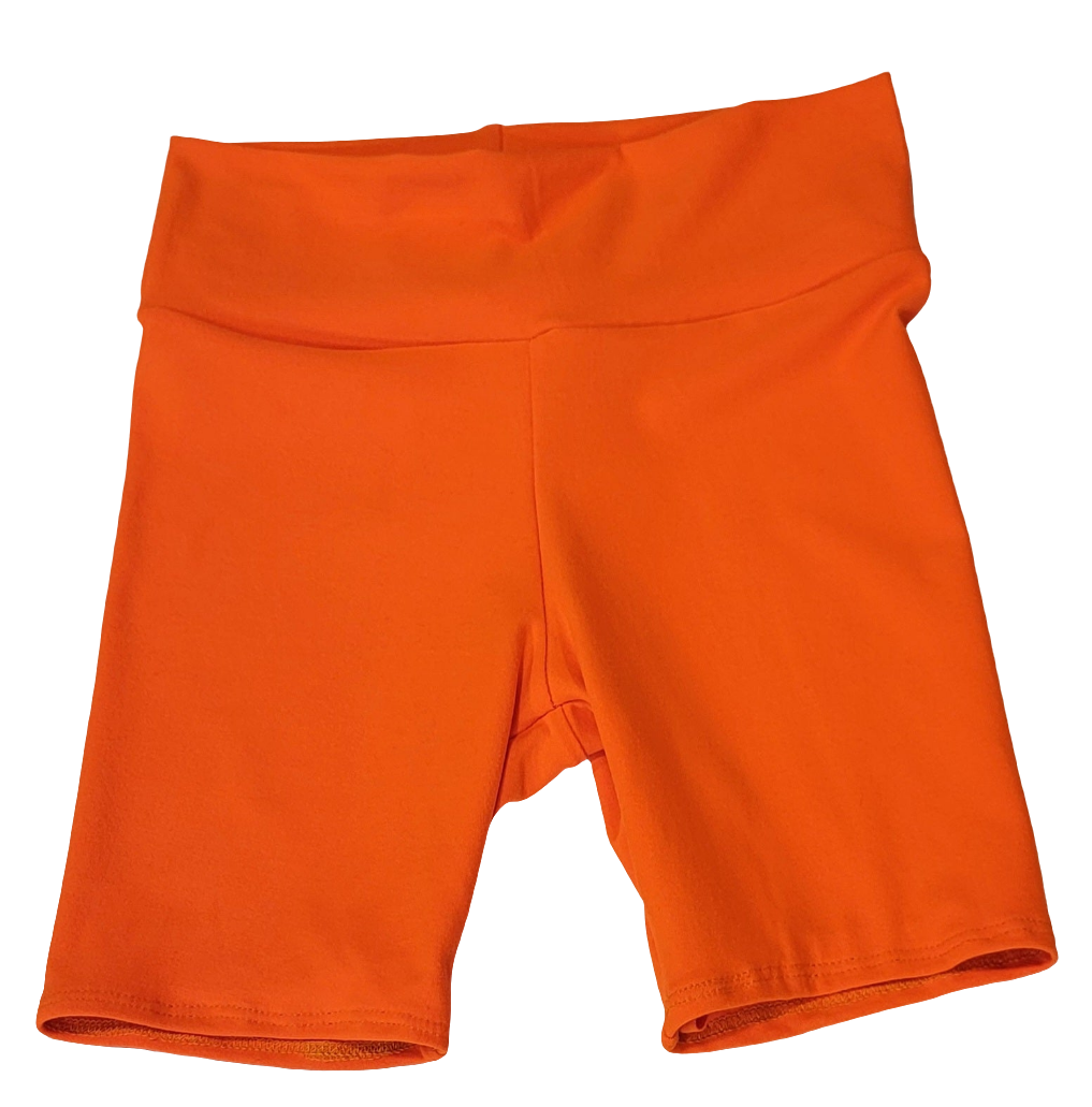 Neon Orange Biker Shorts