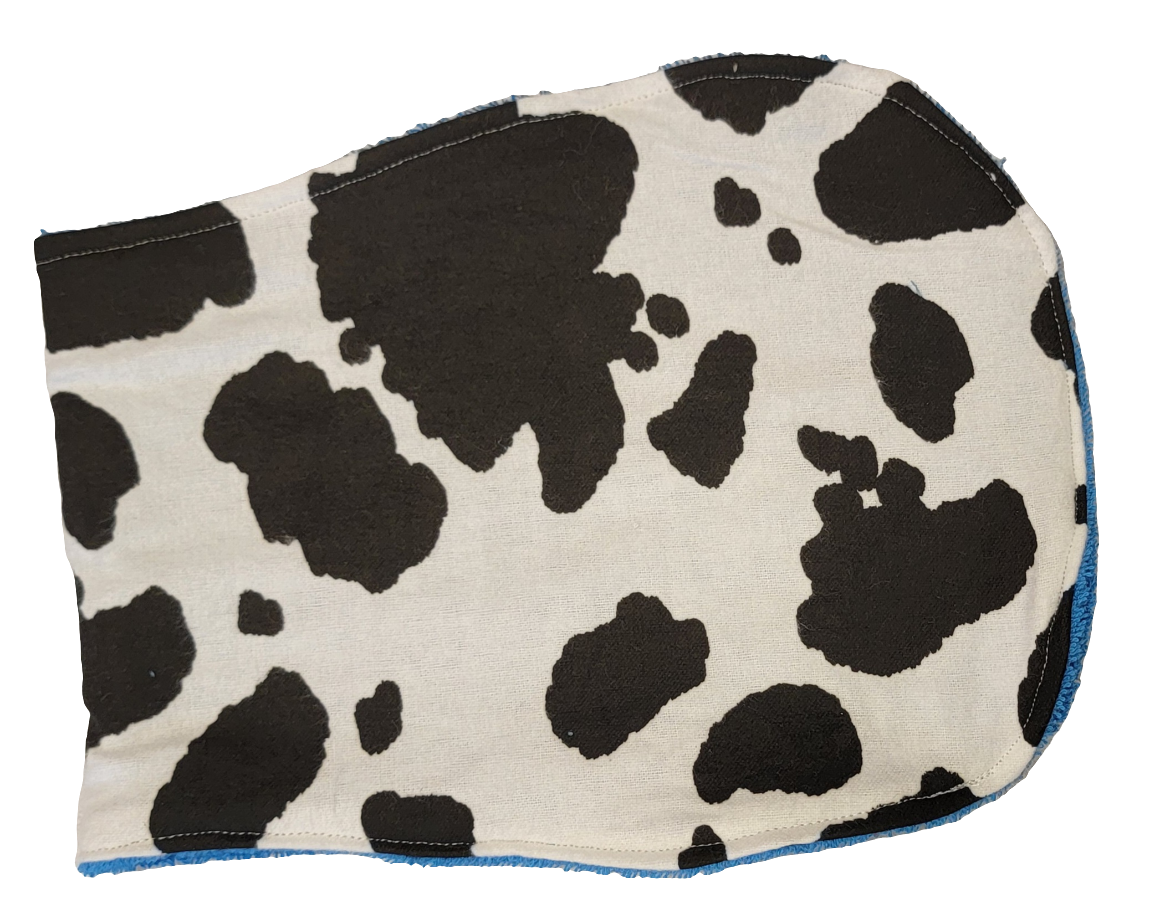 Cow Print with Blue Burpie