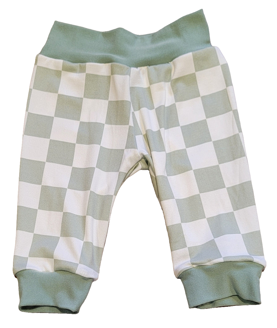Sage Checkered Joggers