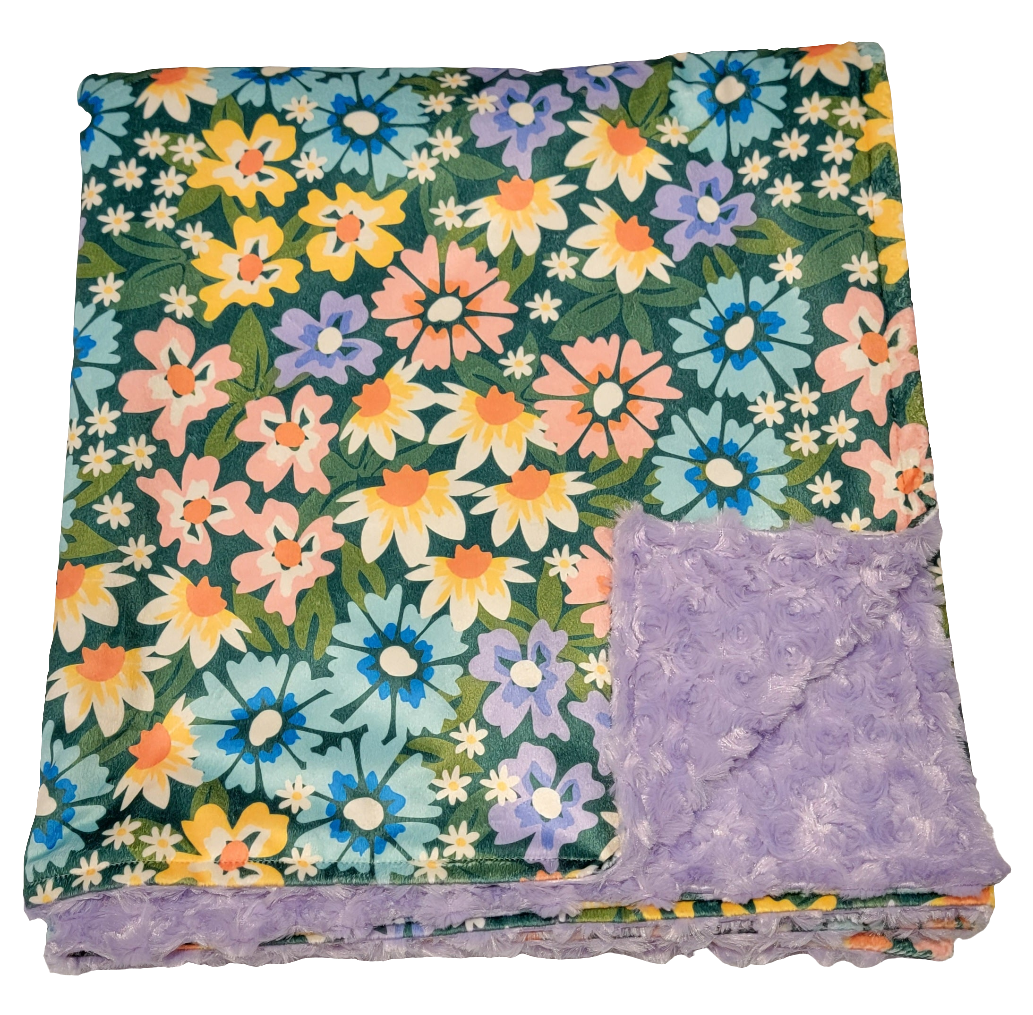 Floral Toddler Minky Blanket