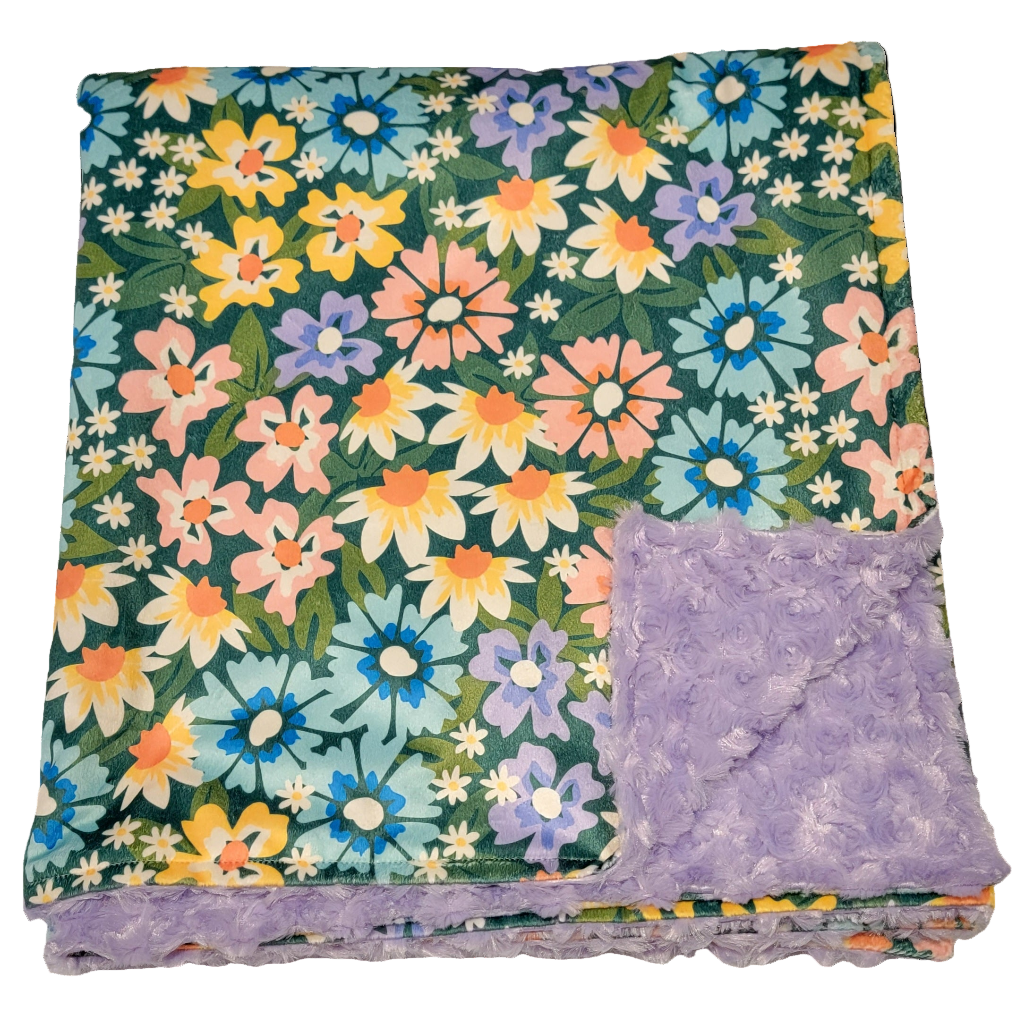 Floral Toddler Minky Blanket