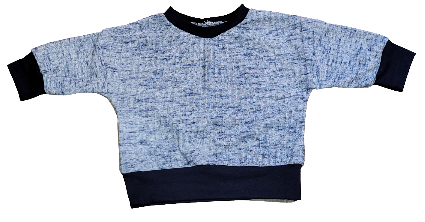 Heather Blue Waffle Knit Sweater