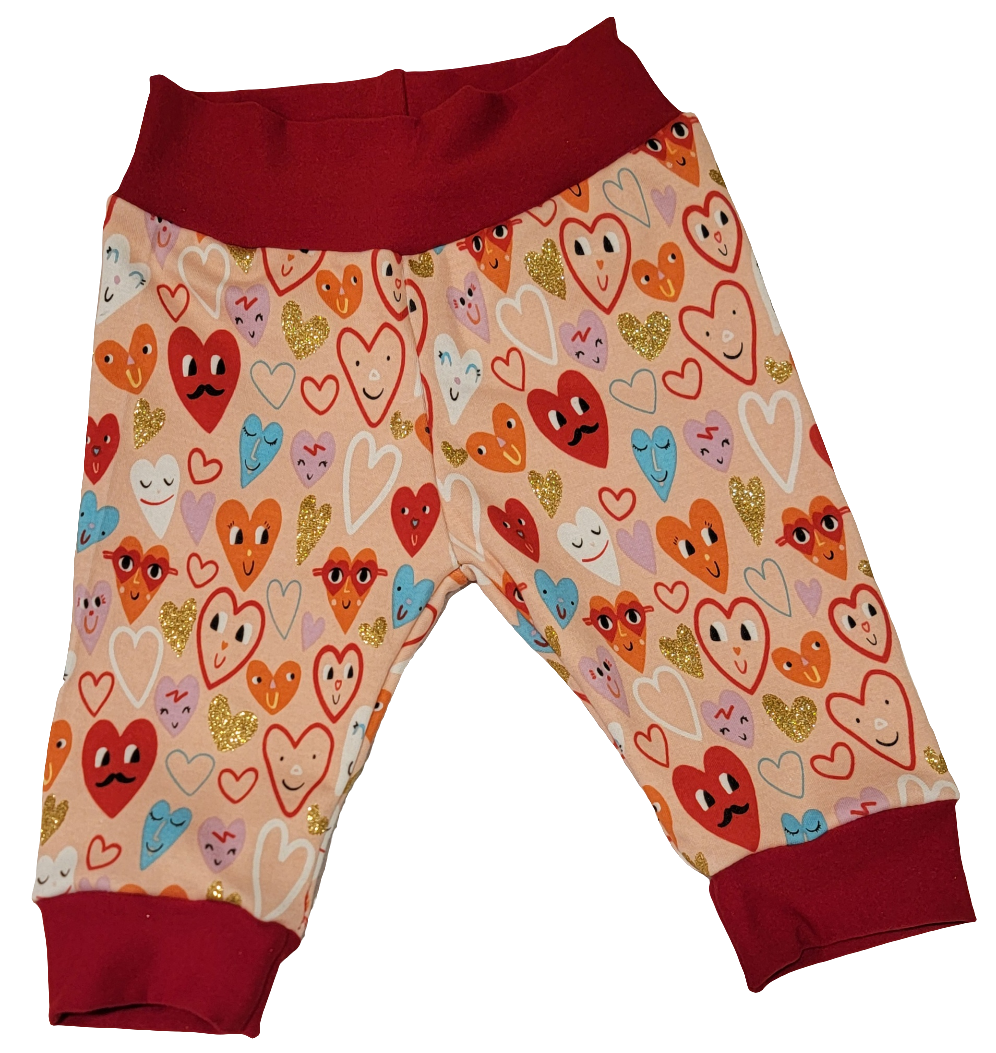 Heart Jogger with Gold Glitter