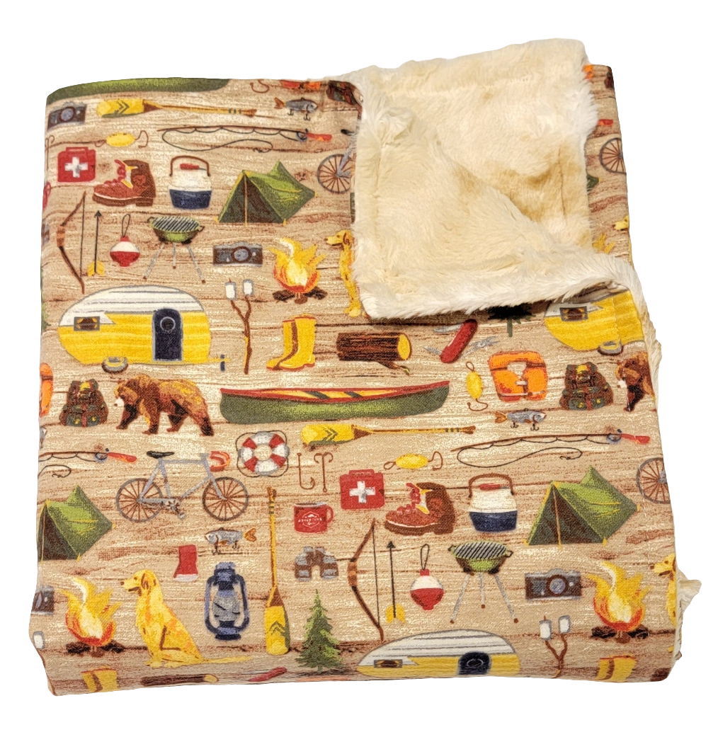 Camping Vibes Baby Minky Blanket