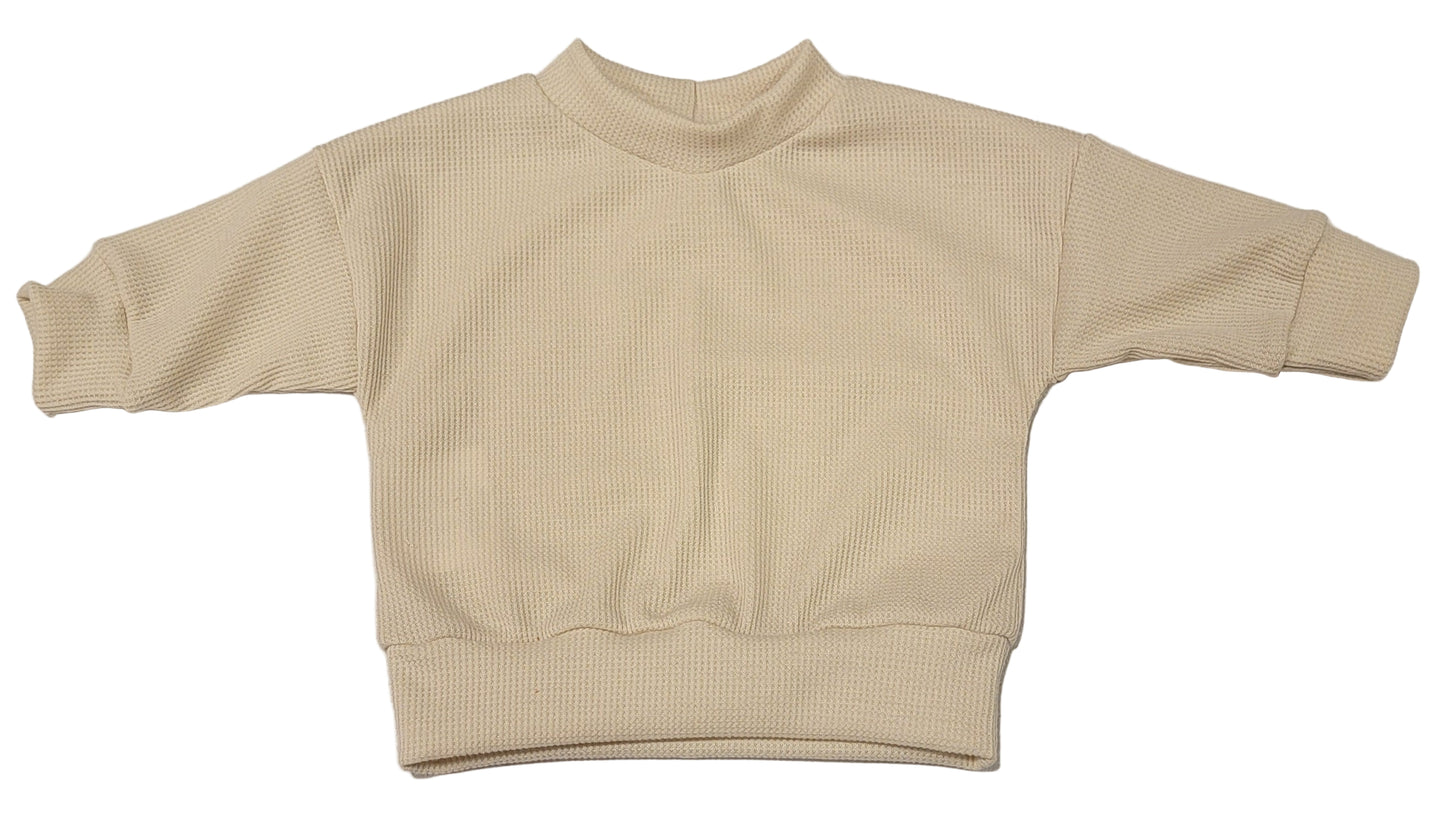 Cream Waffle Knit Sweater