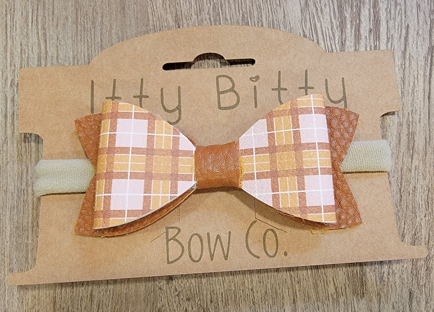 Fall Plaid Nylon Bow