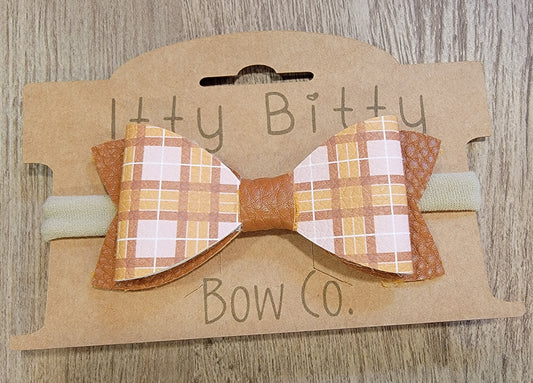 Fall Plaid Nylon Bow