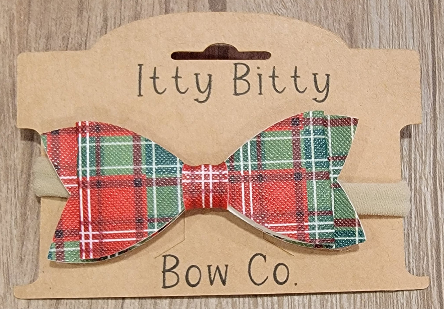 Christmas Plaid Nylon Bow