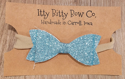 Arctic Glitter Nylon Bow