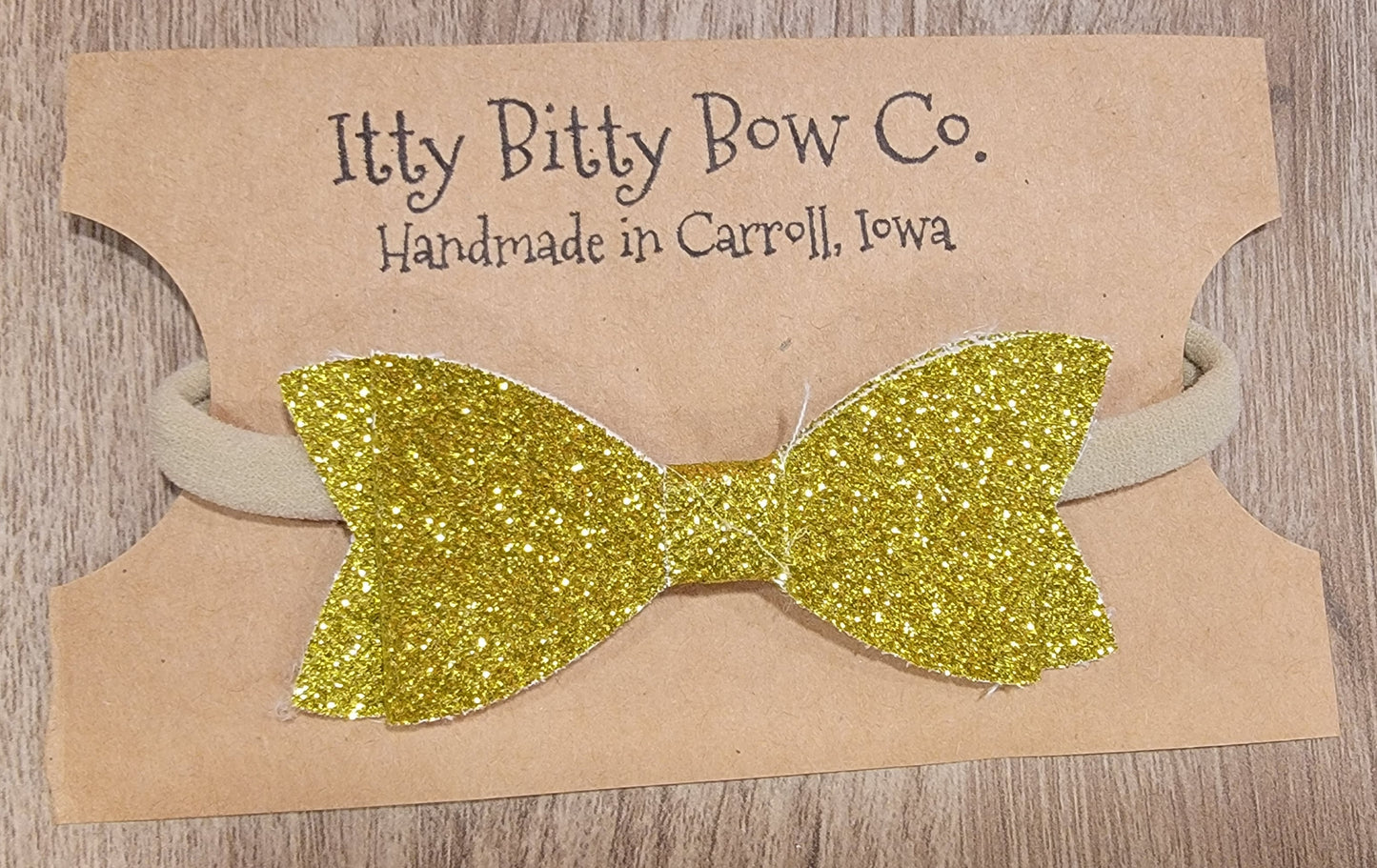 Lime Green Glitter Nylon Bow