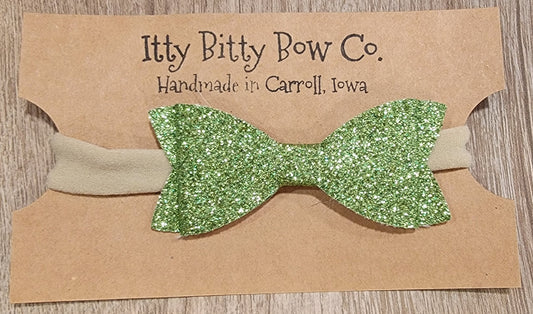 Fern Glitter Nylon Bow