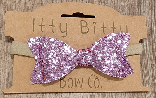 Carnation Chunky Glitter Nylon Bow