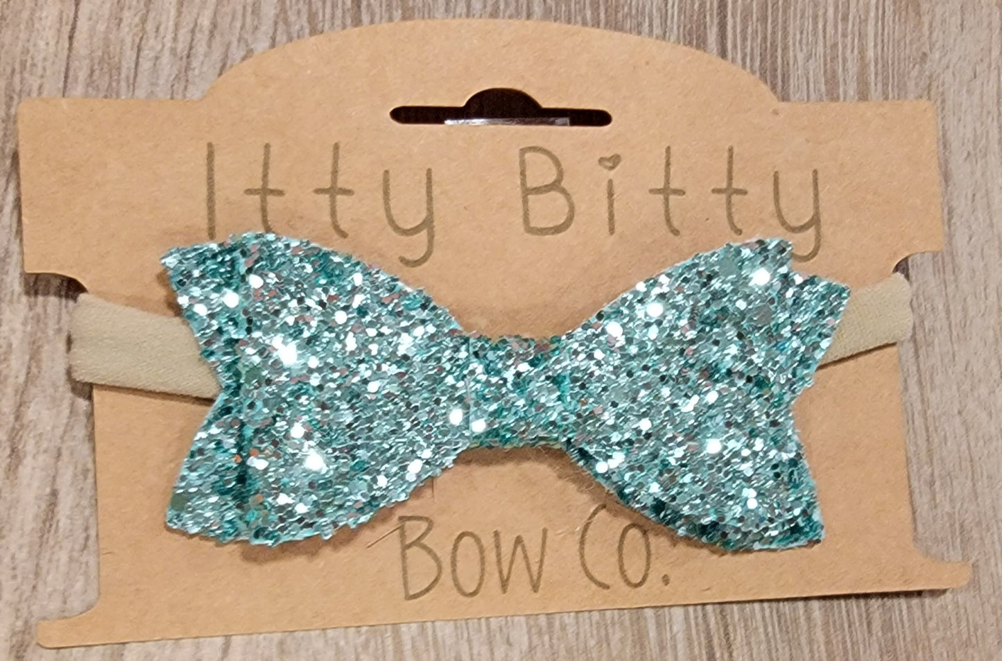 Ocean Chunky Glitter Nylon Bow