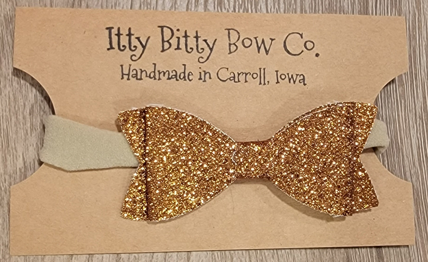 Goldenrod Glitter Nylon Bow