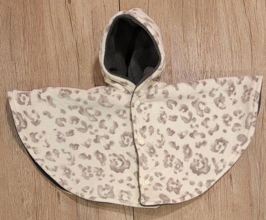 Neutral Cheetah Print Carseat Poncho