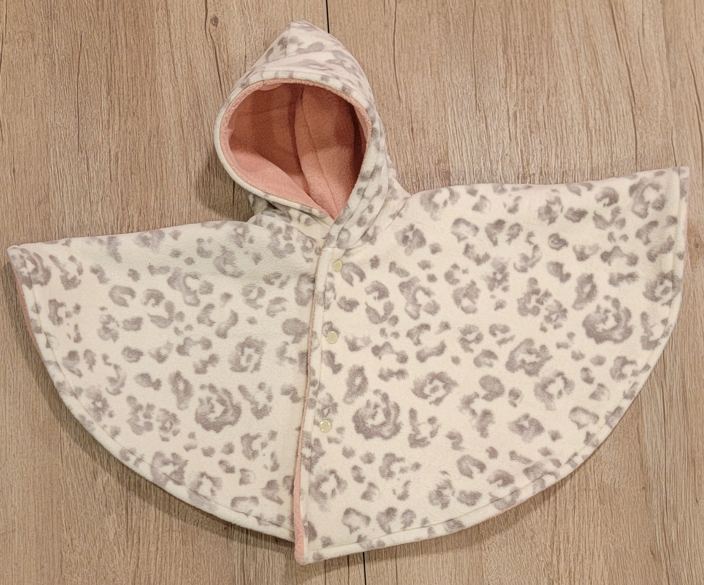 Neutral Cheetah/Rose Carseat Poncho