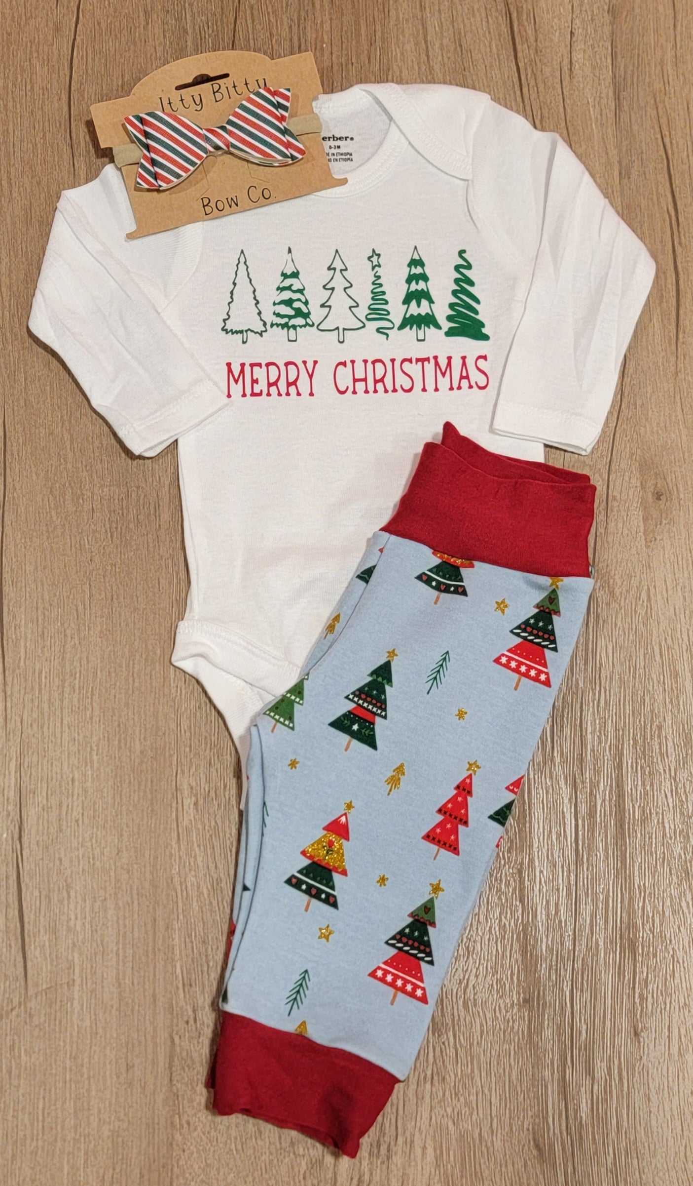 Merry Christmas Long Sleeve Onesie