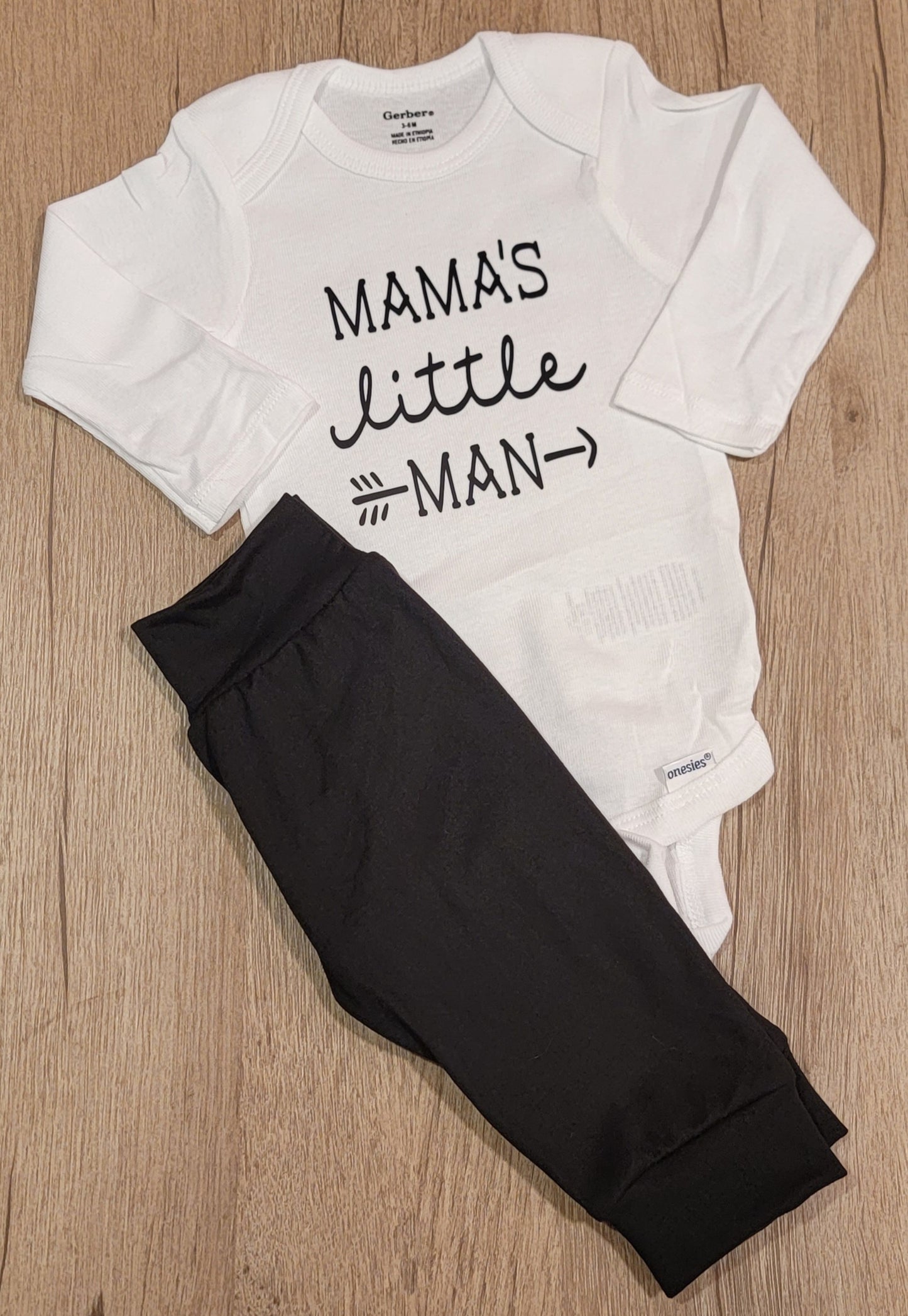 Mama's Little Man Long Sleeve Onesie