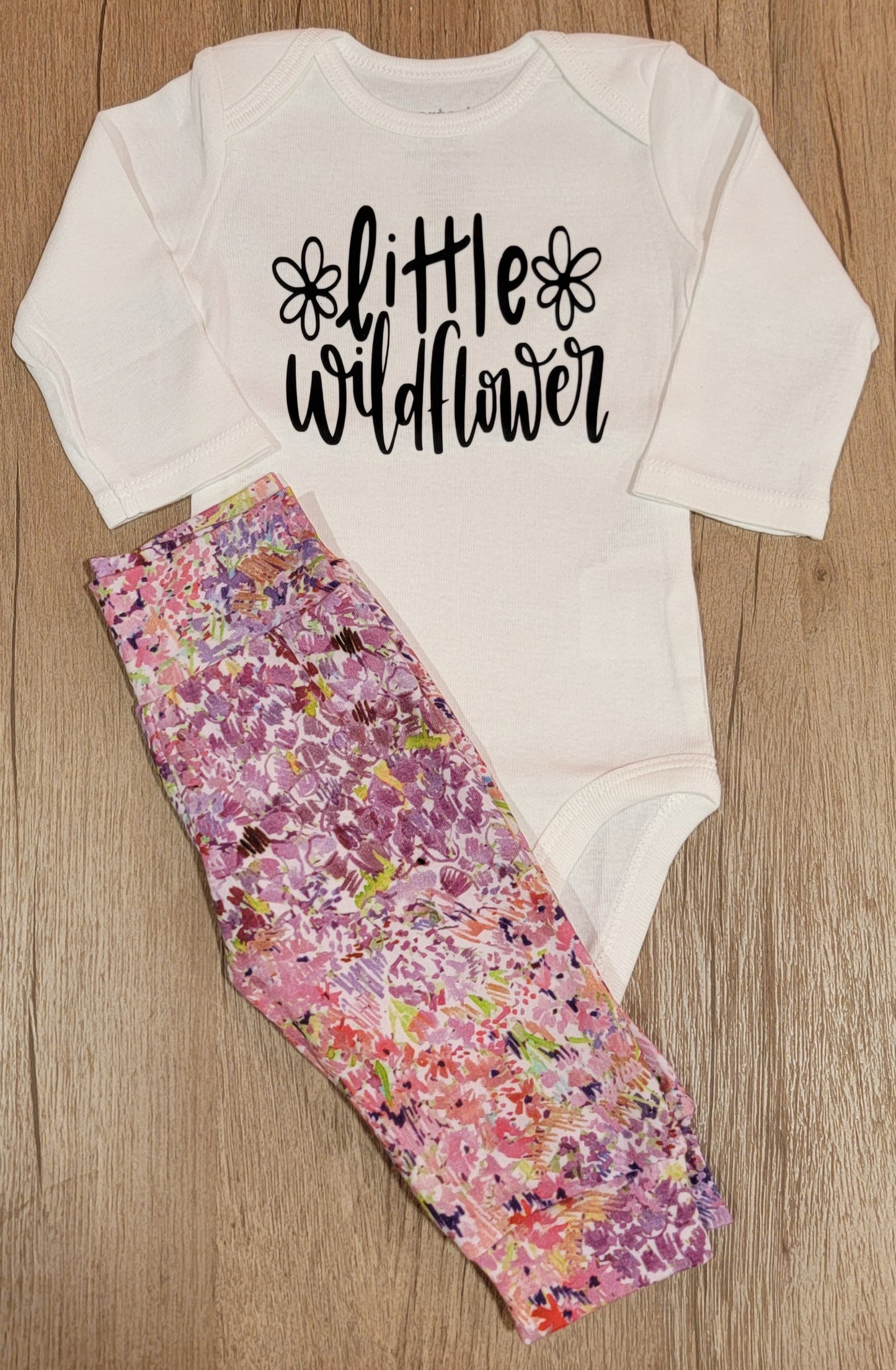 Little Wildflower Long Sleeve Onesie