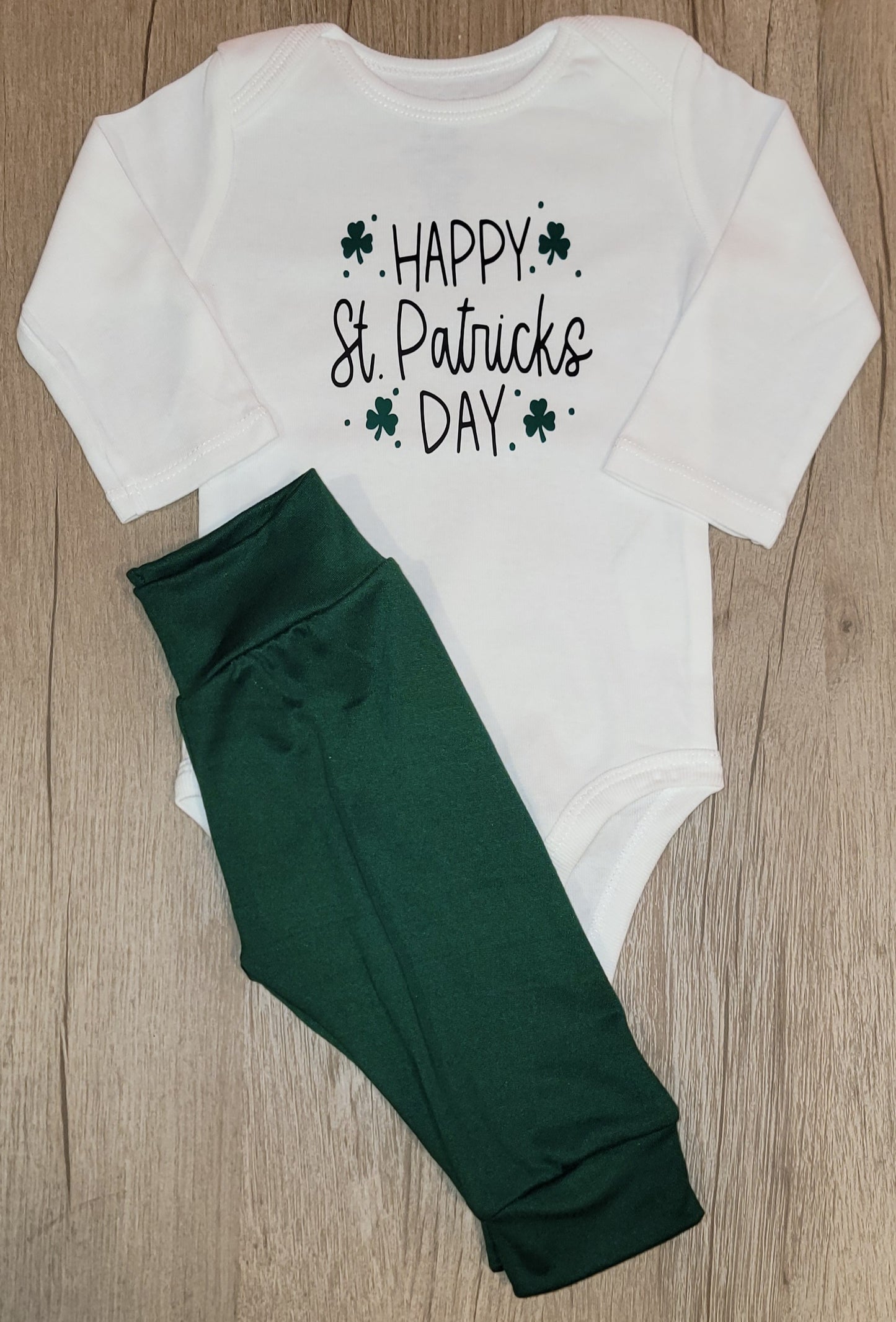 Happy St Patrick's Day Long Sleeve Onesie