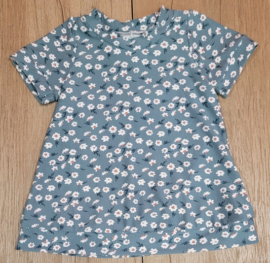 Teal Floral Megan T-Shirt Dress