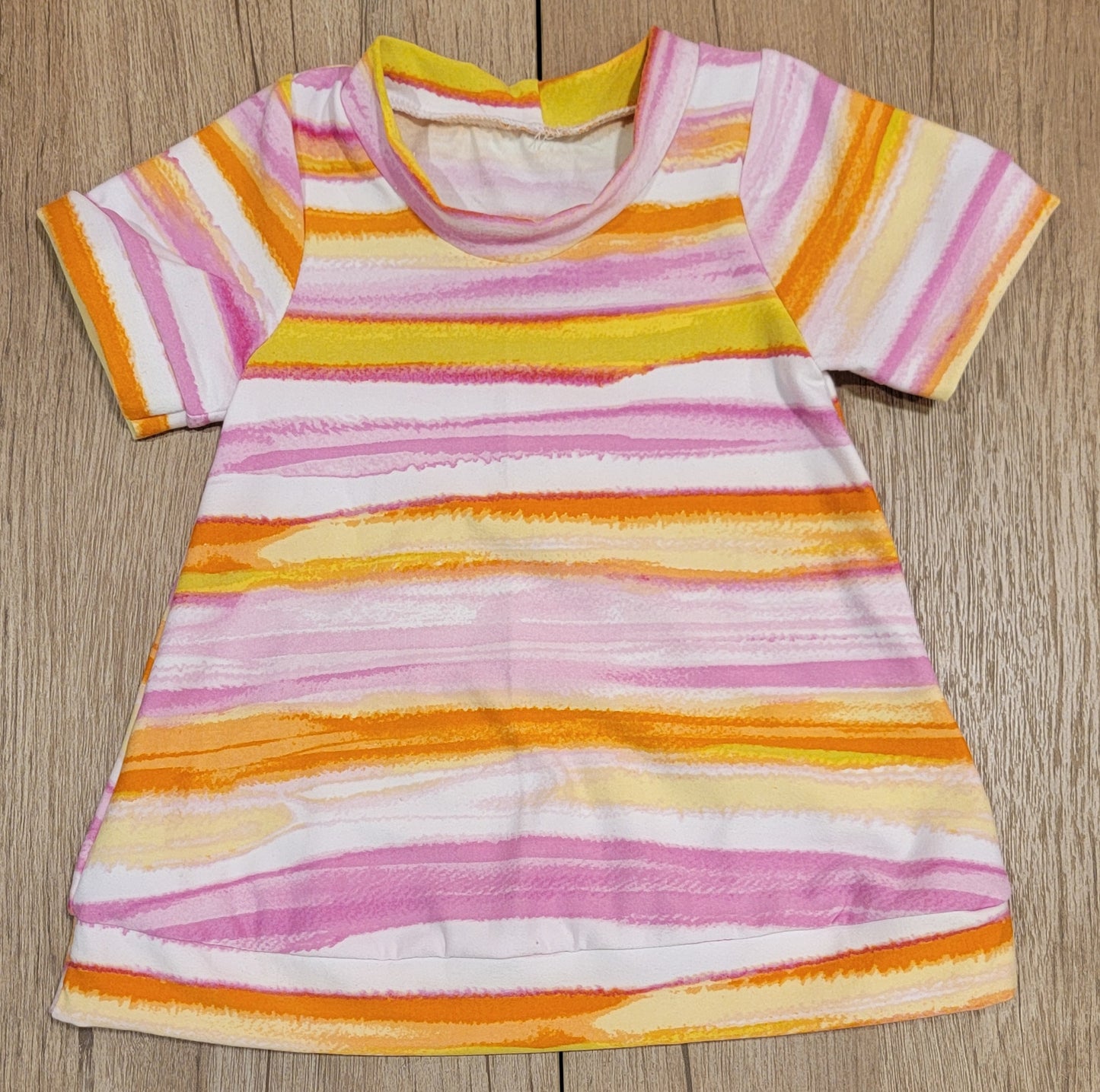 Sunset Stripe Megan T-Shirt Dress