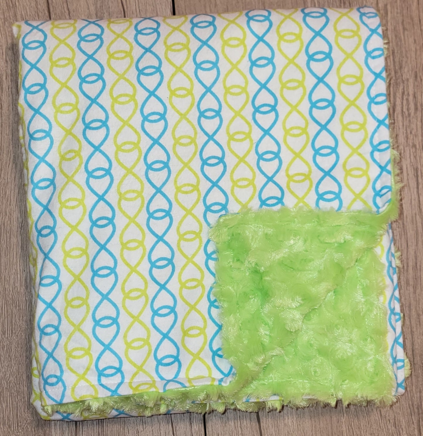 Lime Links Toddler Minky Blanket