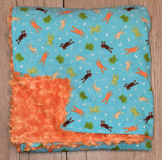 Frogs Baby Minky Blanket