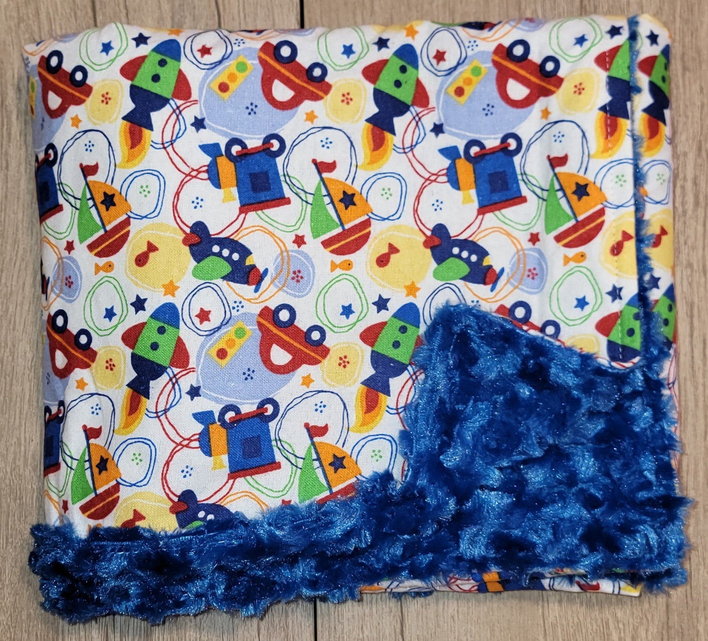 Vehicle Baby Minky Blanket