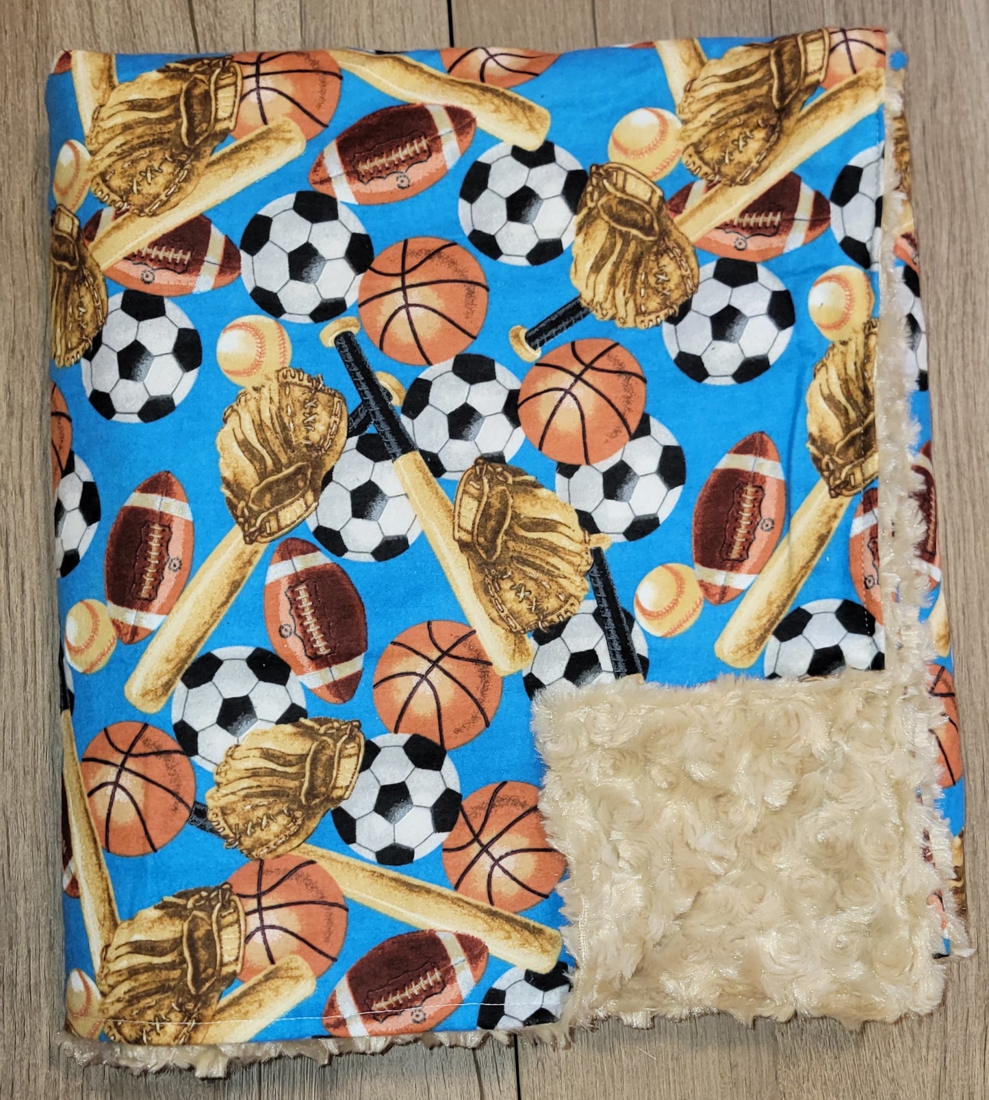 Sports Toddler Minky Blanket