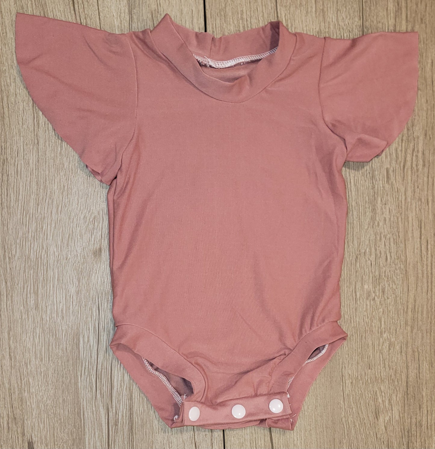 Mauve Flutter Sleeve Bodysuit