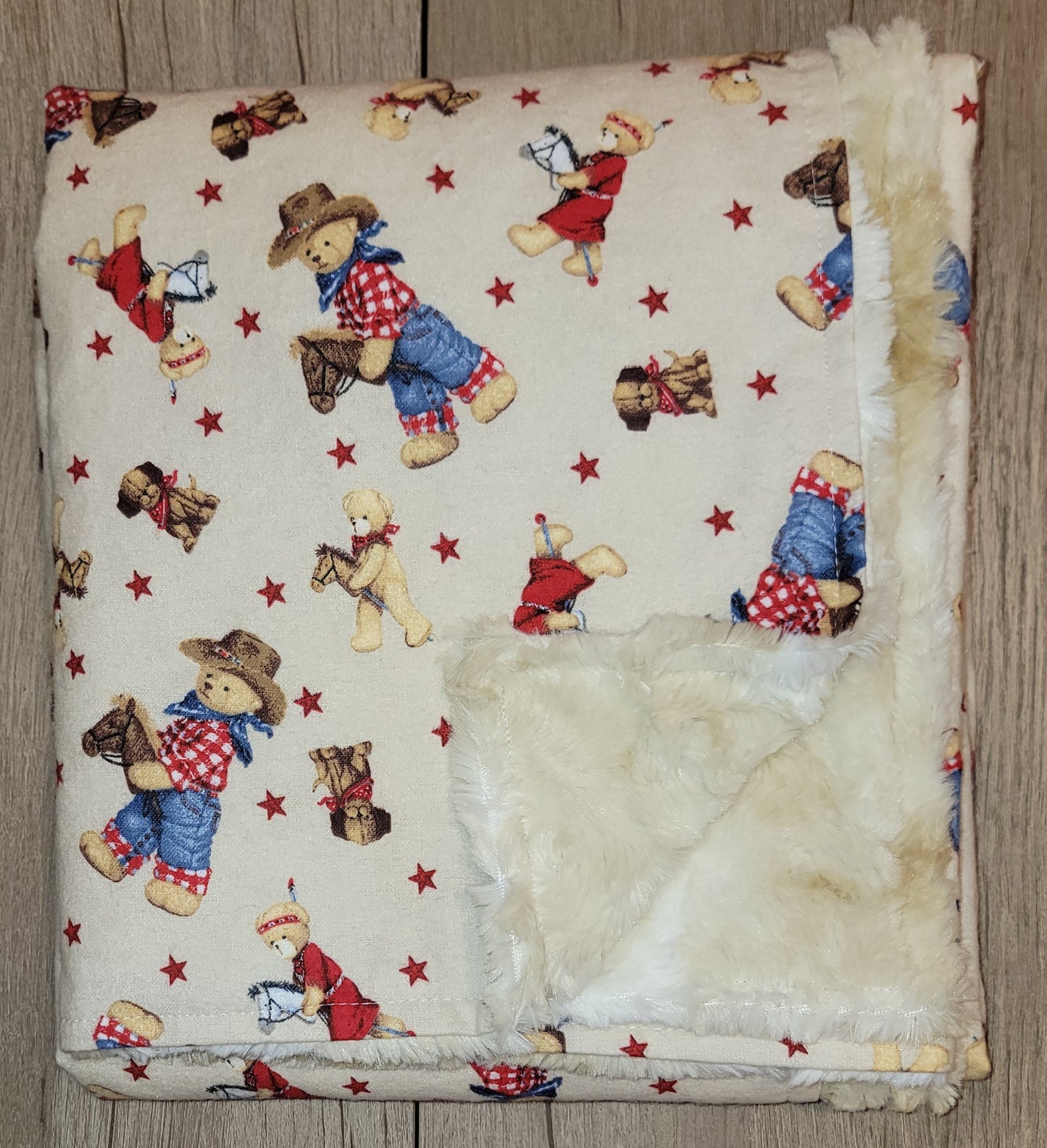 Cowboy Baby Minky Blanket