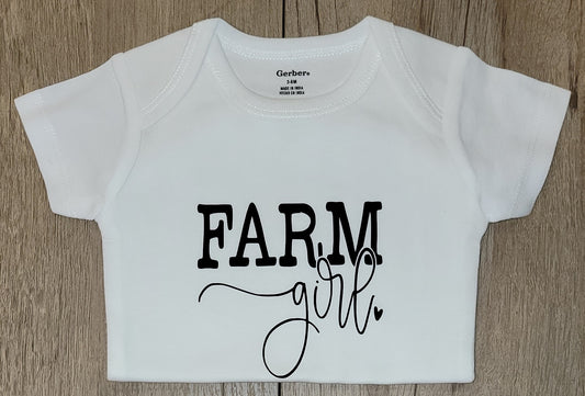 Farm Girl Short Sleeve Onesie