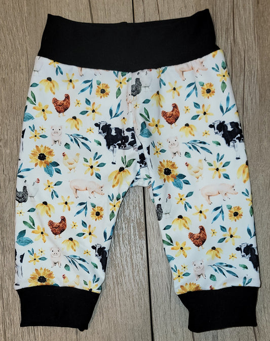 Sunflower Farm Animals Joggers