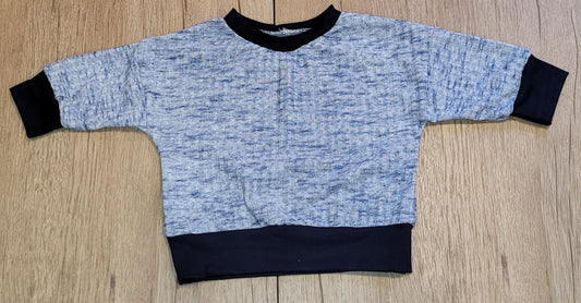 Heather Blue Waffle Knit Sweater