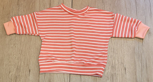 Coral Stripe Sweater