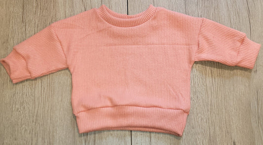 Peach Ribbed Sweater