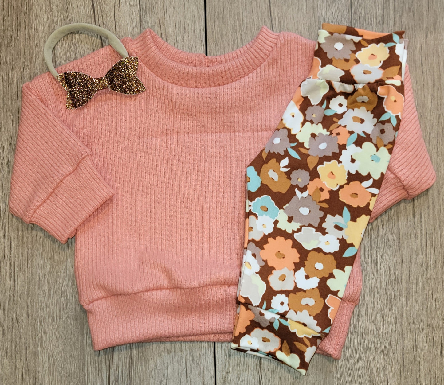 Peach Ribbed Sweater