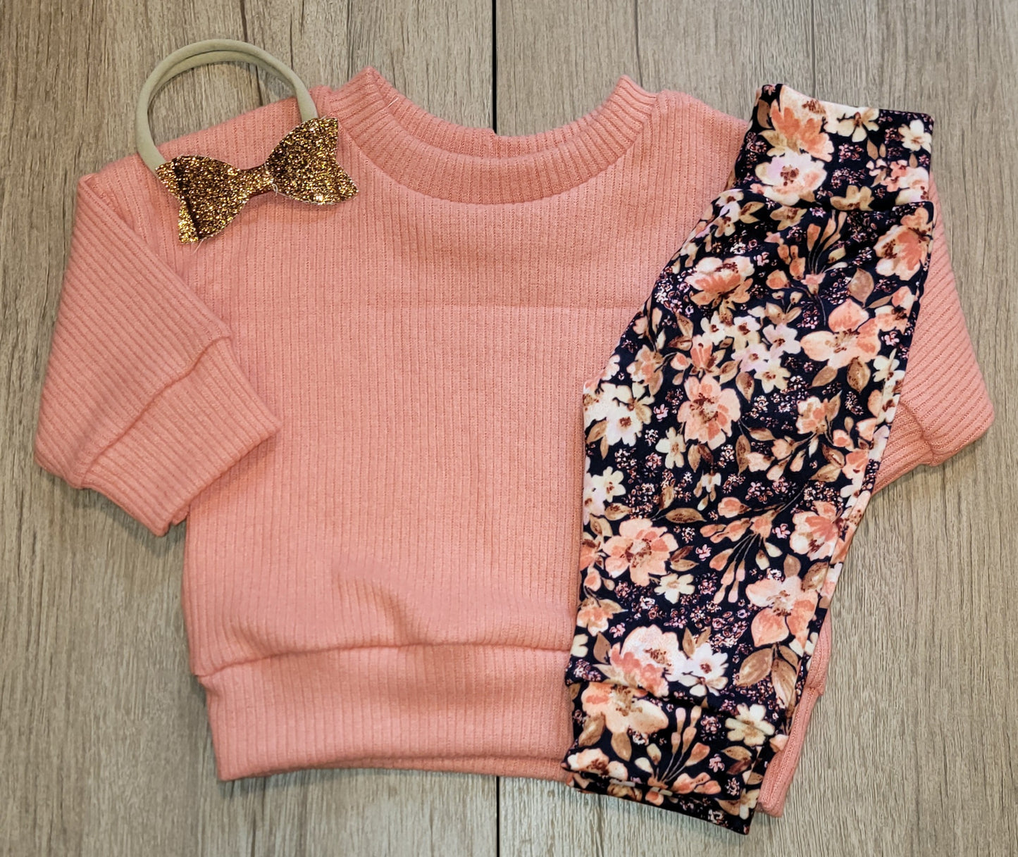 Peach Ribbed Sweater