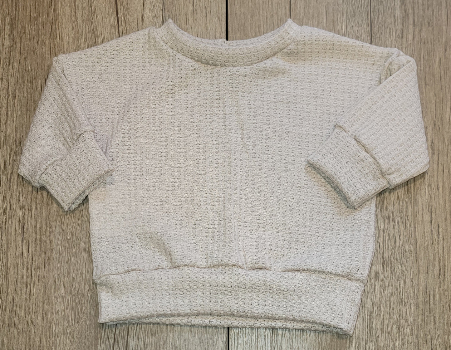 Beige Waffle Knit Sweater