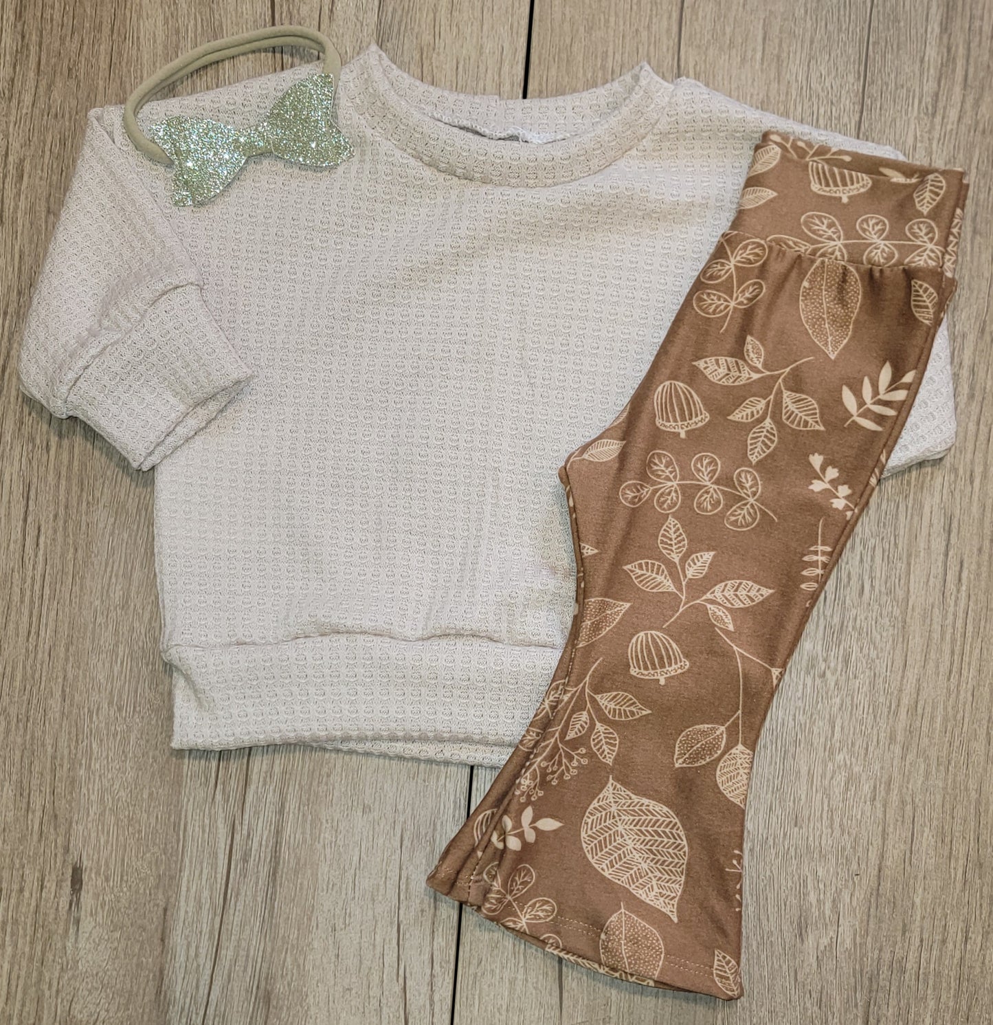 Acorn and Leafs Flare Pants